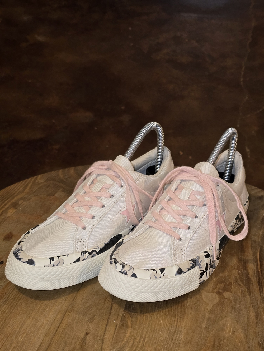 Converse One Star Floral Parkway Canvas Sneakers Youth 4 Pink Egret